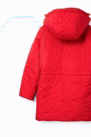 Gewatteerde Jas met Capuchon - Rood