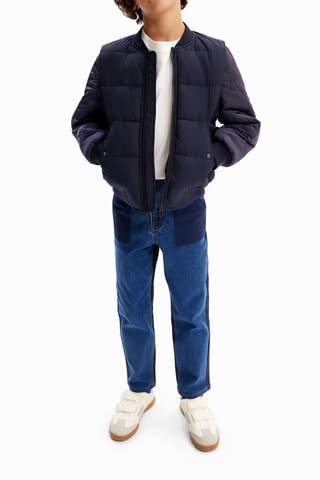 Gewatteerde Jas Regular - Blauw