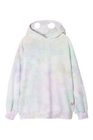 Oversized Sweater Tie and Dye - Wit en Roze