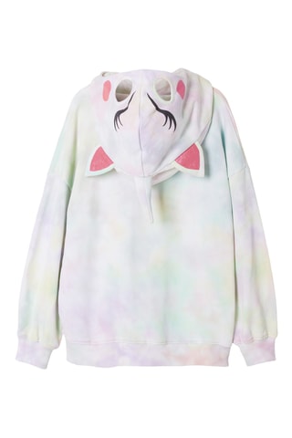 Oversized Sweater Tie and Dye - Wit en Roze
