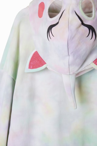 Oversized Sweater Tie and Dye - Wit en Roze