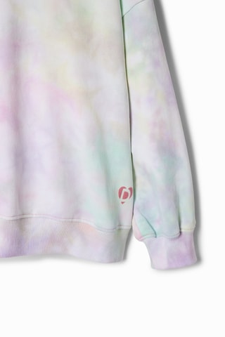 Oversized Sweater Tie and Dye - Wit en Roze