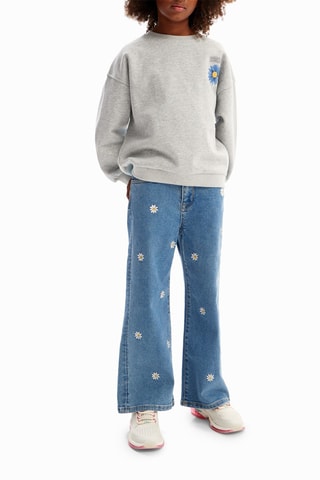 Oversized sweater - Gemêleerd Grijs