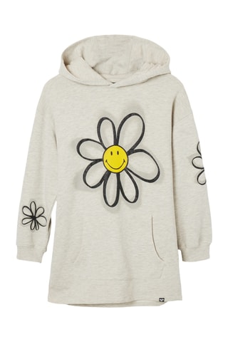 Sweaterjurk met Capuchon - Gemêleerd Beige