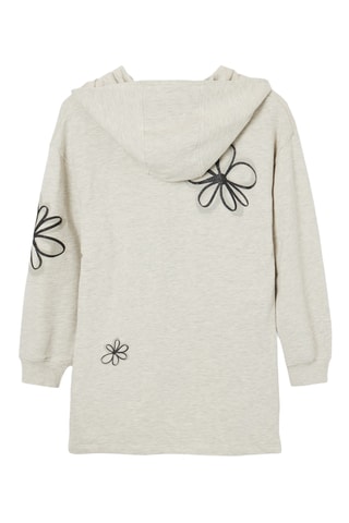 Sweaterjurk met Capuchon - Gemêleerd Beige