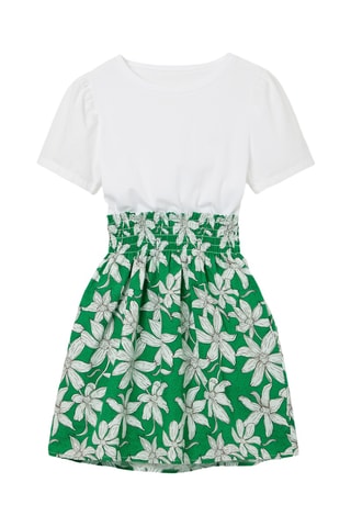 Jurk - Groen en Wit