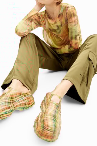 Platform Clogs - Oranje en Groen