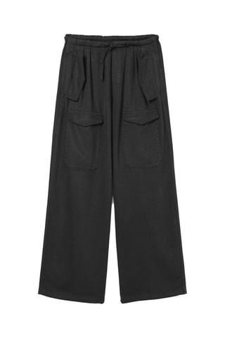 Cargobroek Hoge Taille - Zwart