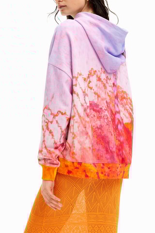 Oversized Sweater met Capuchon - Oranje