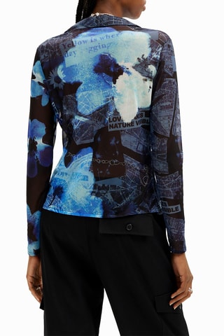 Blouse - Zwart en Blauw