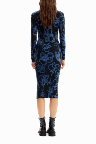Blouse-jurk - Zwart en Blauw
