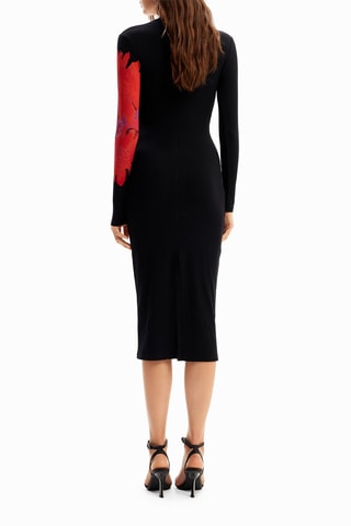 Midi-jurk - Zwart en Rood