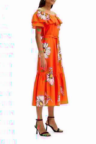 Midi-jurk - Oranje