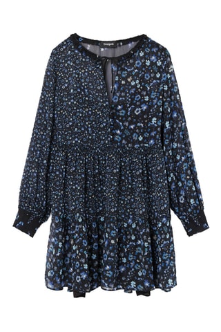 Trapezium Jurk - Zwart en Blauw