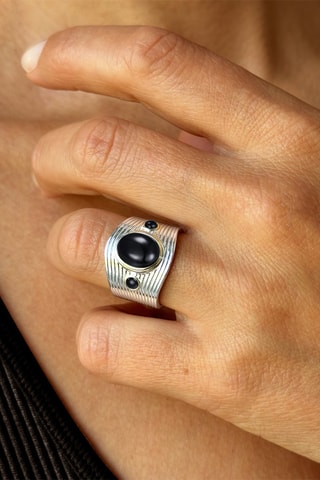 Ring - Zilver en Onyx