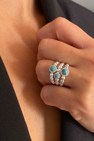 Ring Zilver en Turkoois