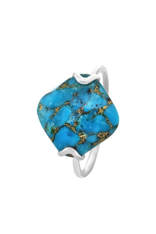 Ring Zilver en Turkoois