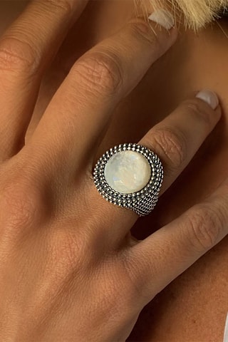 Ring Zilver en Parelmoer