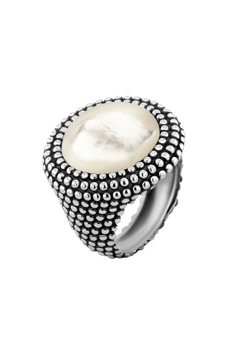 Ring Zilver en Parelmoer
