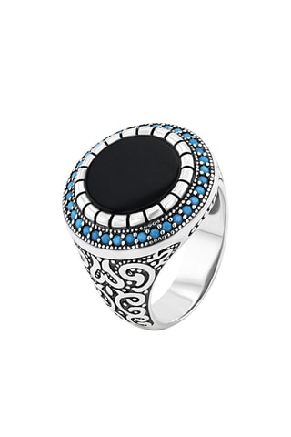 Ring  Zilver en Onyx