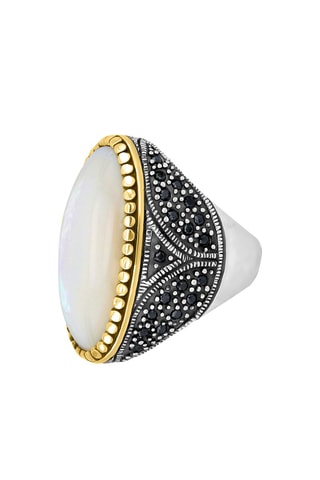 Ring Zilver en Parelmoer