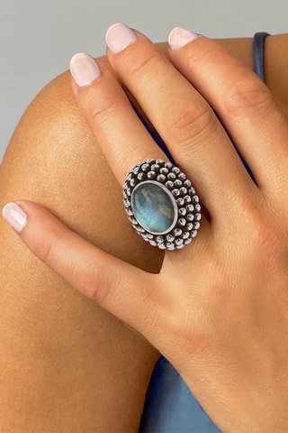 Ring Zilver en Labradoriet
