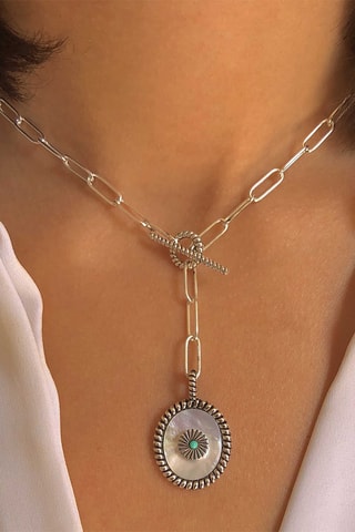Ketting 
  Zilver en Parelmoer