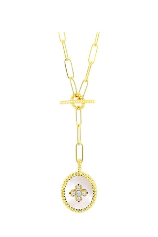 Ketting Zilver en Parelmoer