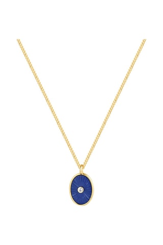 Ketting 
Zilver Doublé Geelgoud en Lapis Lazuli