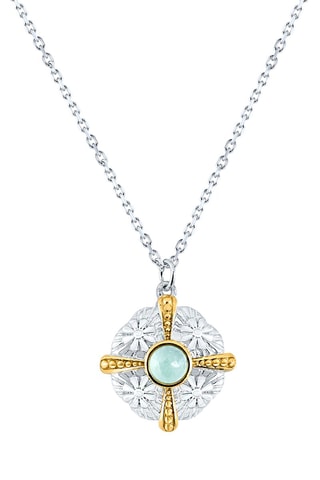 Ketting - Zilver en Groene Kwarts