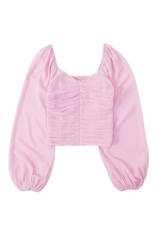 Crop top drapé - Mauve