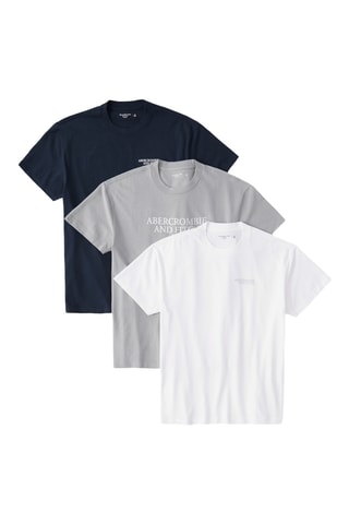 3 t-shirts - Blanc et gris foncé