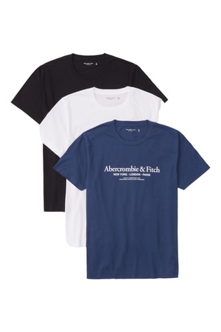 3 t-shirts - Blanc, bleu marine et noir