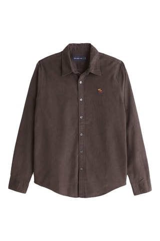 Chemise en velours - Gris foncé