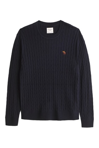 Pull en mérinos - Bleu marine