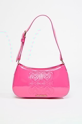 Sac porté épaule verni - Fuchsia