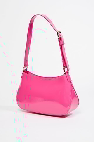 Sac porté épaule verni - Fuchsia