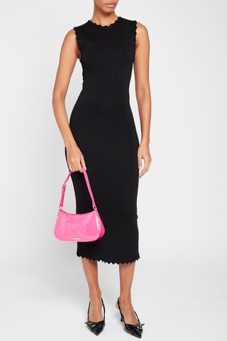 Sac porté épaule verni - Fuchsia