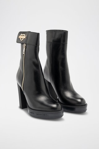 Bottines en cuir - Noir