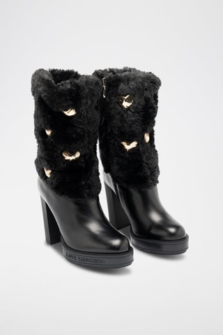 Bottines en cuir - Noir