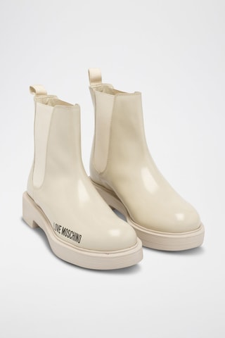 Bottines Chelsea en cuir - Beige