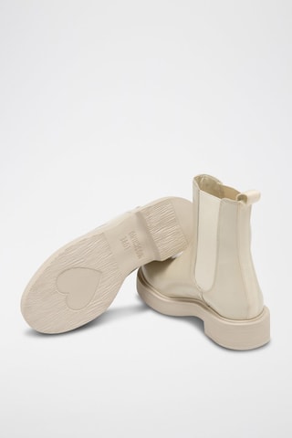 Bottines Chelsea en cuir - Beige