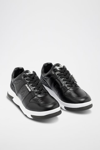Baskets plateformes en cuir - Noir