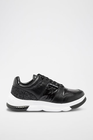 Baskets plateformes en cuir - Noir