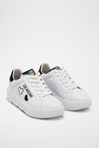 Baskets plateformes en cuir - Blanc
