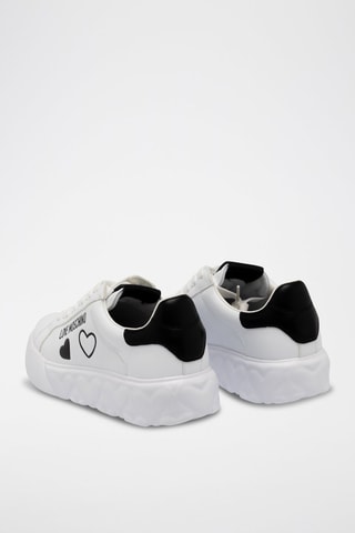 Baskets plateformes en cuir - Blanc