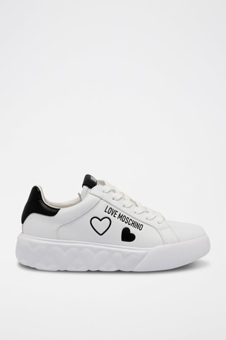 Baskets plateformes en cuir - Blanc