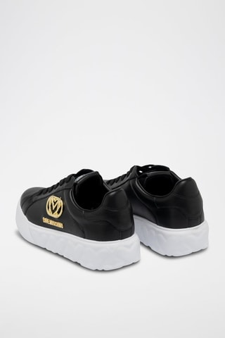 Baskets plateformes en cuir - Noir
