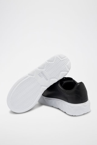 Baskets plateformes en cuir - Noir