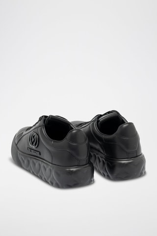 Baskets plateformes en cuir - Noir